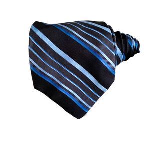 Joseph & Feiss 100% Silk Blue Striped Necktie